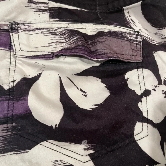 BurnsideBoard Shorts Black and Purple Graphic Swim Shorts - Picture 8 of 10